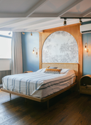 Pera Hazeran Başlıklı Yatak Seti , 167 cm