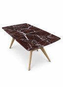 Bais Masa - 190 cm , Meşe , Keten Yağlı , Rosso Levanto
